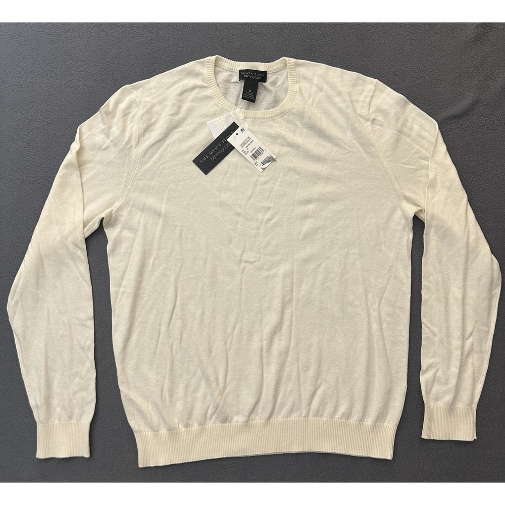 The Men's Store at Bloomingdale's Cashmere Blend Crewneck Sweater M Cannoli